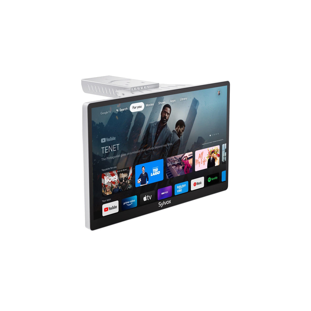 Sylvox 15,6 Zoll Küchenfernseher - Full HD Smart TV Unterbaufernseher klappbar, modern & platzsparend