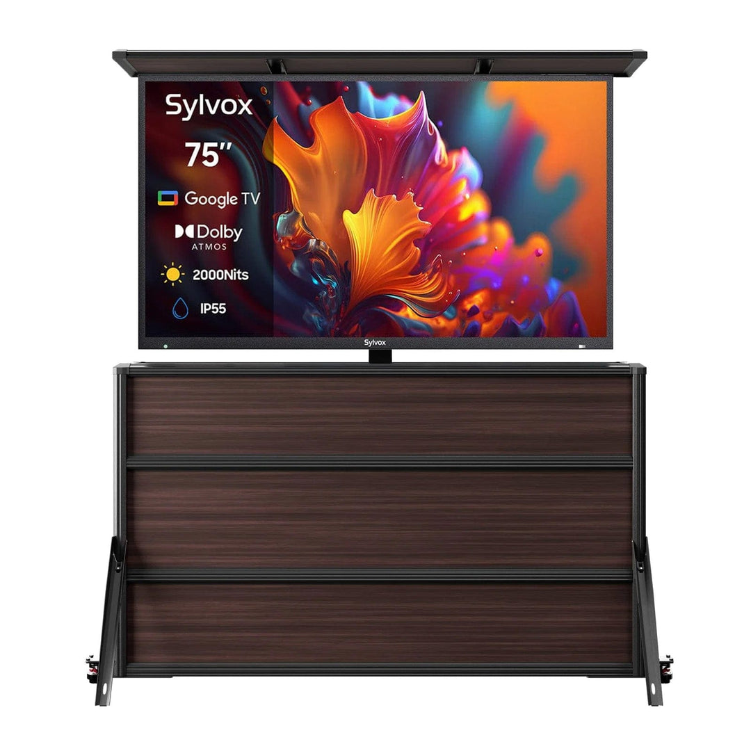 75 Zoll TV-Schrank + Pool Pro QLED 3.0 Outdoor-TV (Volle Sonne)