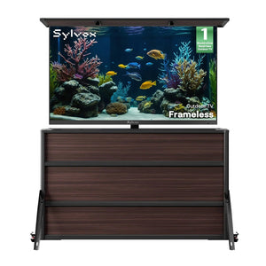 65 Zoll TV-Schrank + Frameless Outdoor-TV (Halbschatten)