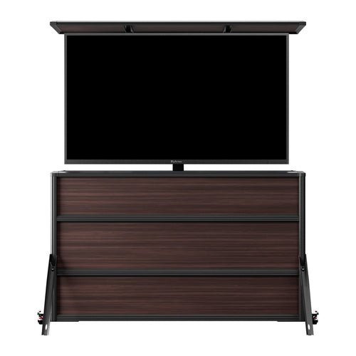 Outdoor TV Lift Schrank 65 Zoll | Elektrisch & Wetterfest | TV Sideboard für Terrasse & Garten