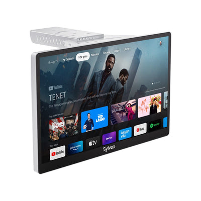 Sylvox 15,6 Zoll Küchenfernseher - Full HD Smart TV Unterbaufernseher klappbar, modern & platzsparend