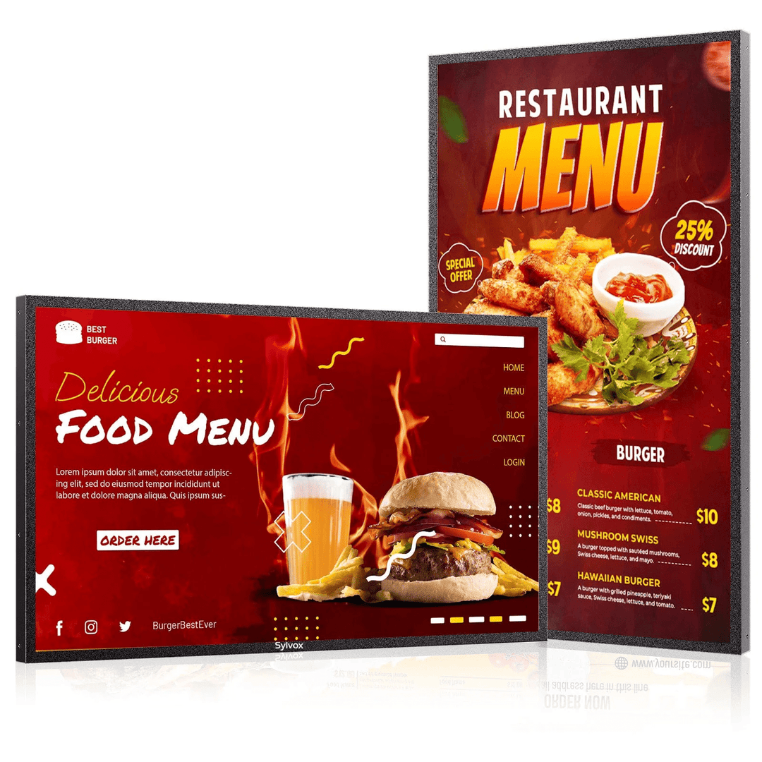 65" Outdoor Werbedisplay | High-Brightness 4K | All-Weather Monitor