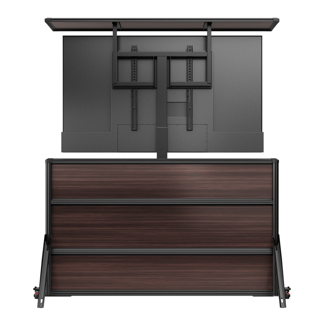 Luxus Outdoor TV Schrank 75 Zoll | Elektrischer Lift versenkbar | Wetterfeste TV-Lösung für Außen