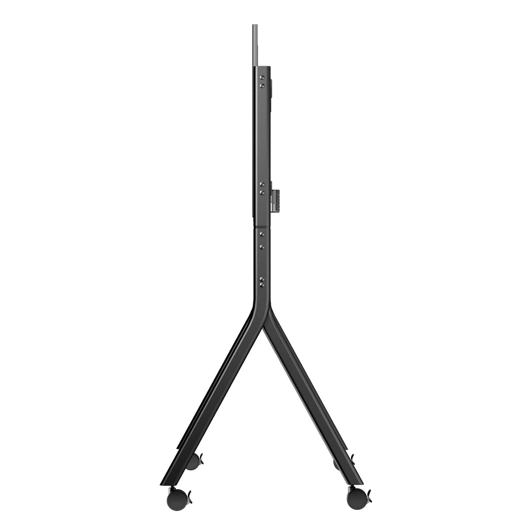 Wetterfester Outdoor TV Ständer rollbar (65-86 Zoll) – Y-Design TV Wagen, Höhenverstellbar, Mobil für Terrasse & Garten