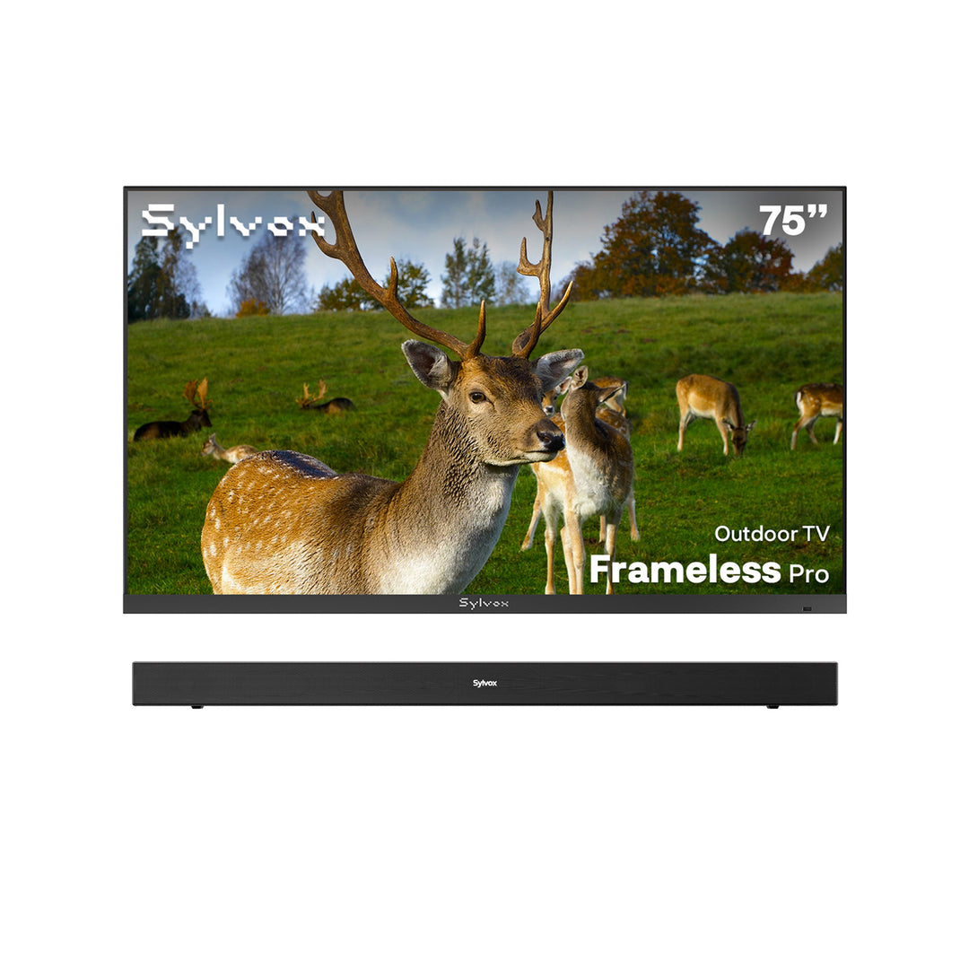 75 Zoll Outdoor Fernseher – 4K Smart TV, ultradünner Rahmen – Frameless Pro Serie