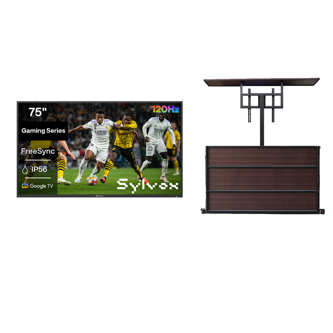 75 Zoll Gaming Outdoor TV (120 Hz) Wetterfest 4K Smart TV - Gaming Serie