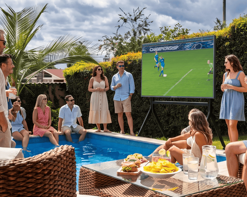 Fußballspaß bei der Poolparty