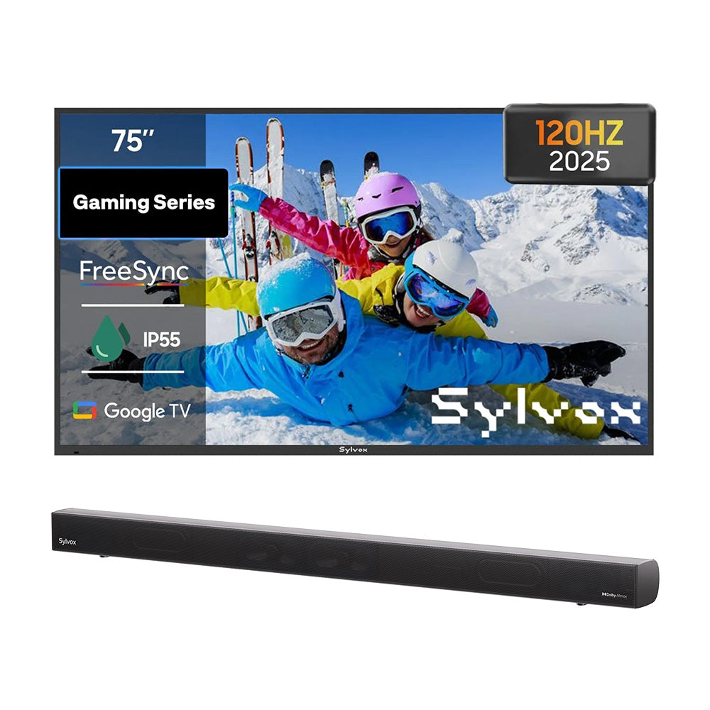 75 Zoll Gaming Outdoor TV (120 Hz) Wetterfest 4K Smart TV - Gaming Serie