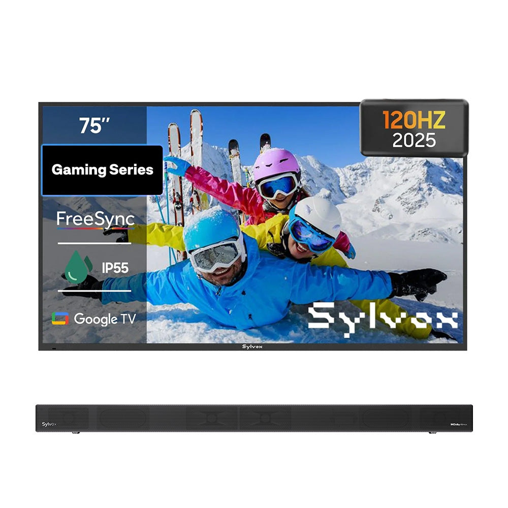 75 Zoll Gaming Outdoor TV (120 Hz) Wetterfest 4K Smart TV - Gaming Serie
