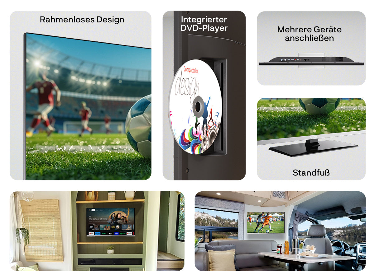 Sylvox 24 Zoll Camping Fernseher mit Google TV & DVD Player – Sylvox-DE
