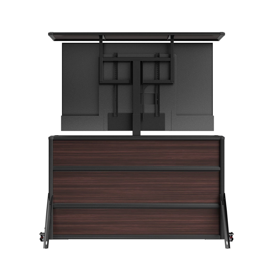 Luxus Outdoor TV Schrank 75 Zoll | Elektrischer Lift versenkbar | Wetterfeste TV-Lösung für Außen