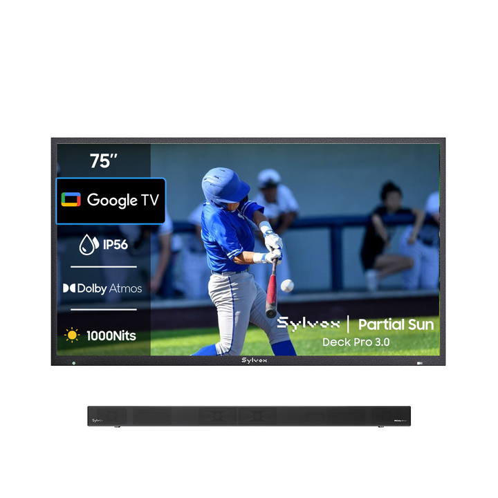 75 Zoll Outdoor Fernseher (Wetterfest) 4K Smart TV - Deck Pro 2.0 Serie