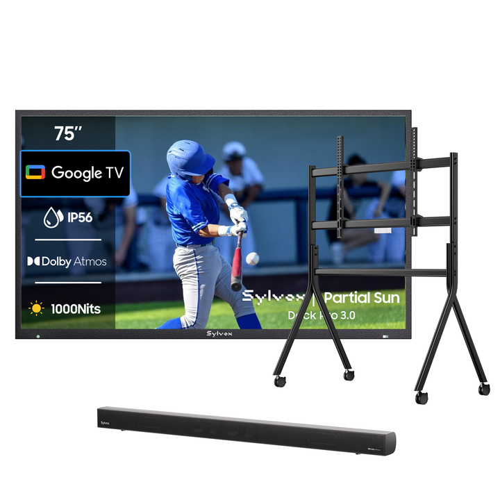 75 Zoll Outdoor Fernseher (Wetterfest) 4K Smart TV - Deck Pro 2.0 Serie