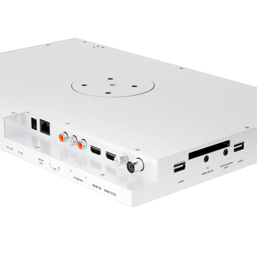 Sylvox 15,6 Zoll Küchenfernseher Weiß – Full HD Smart TV Unterbaufernseher klappbar